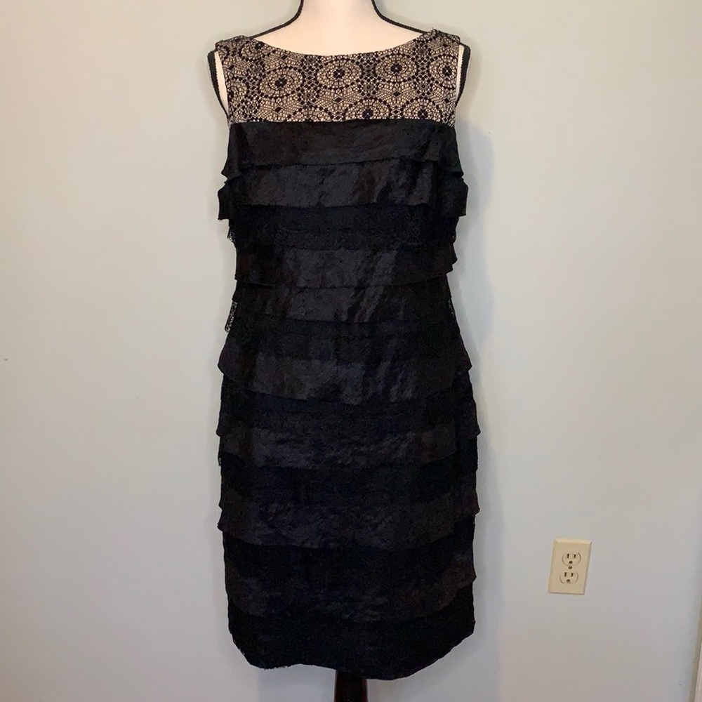 London Time Tiered Ruffle Dress